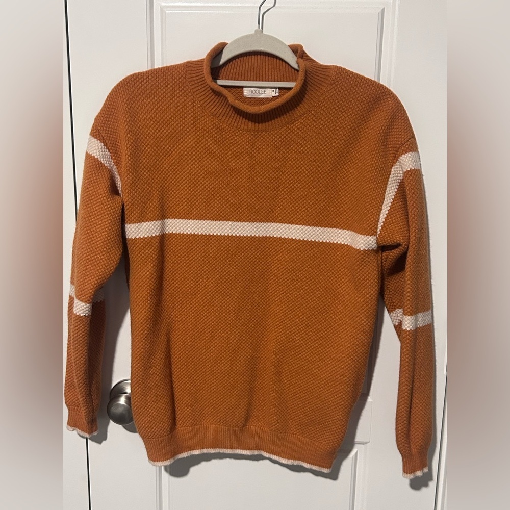 Roolee Orange Women’s Sweater Medium Cozy Warm